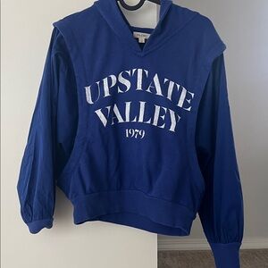 Pilcro Blue Graphic Hoodie